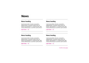 News content in a "simple cards" feature