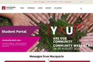 A screenshot of the Macquarie Student Portal